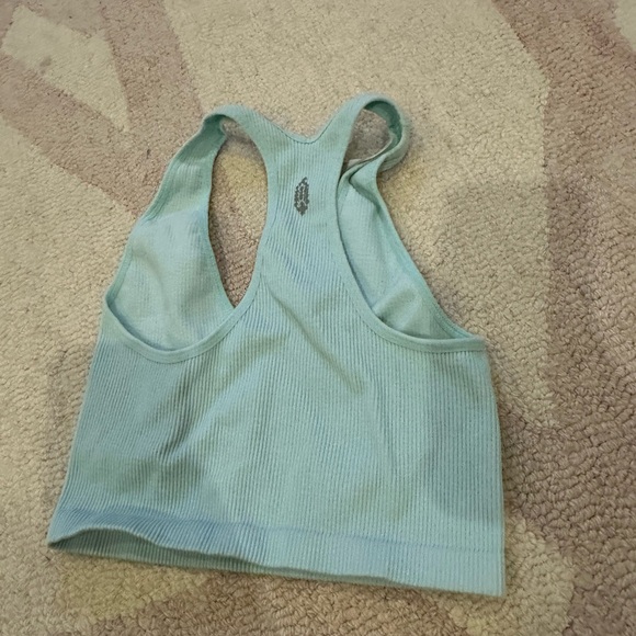 Light Blue Ribbed Tank Top - Picture 2 of 2
